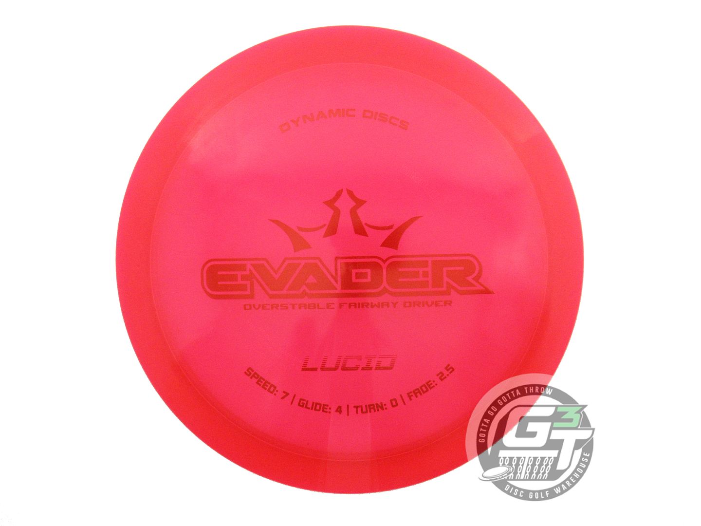 USED Dynamic Discs Lucid Evader 173g Red Red Foil Fairway Driver Golf Disc