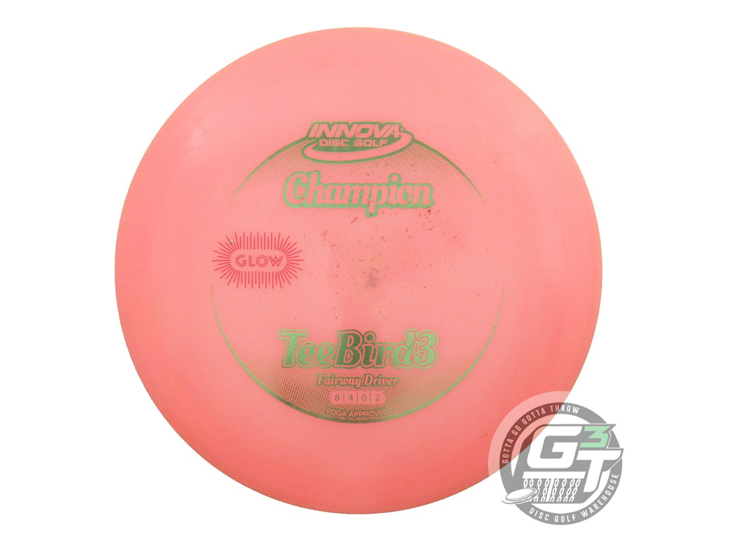 USED Innova Champion Glow Teebird3 175g Pink Lime Foil Fairway Driver Golf Disc