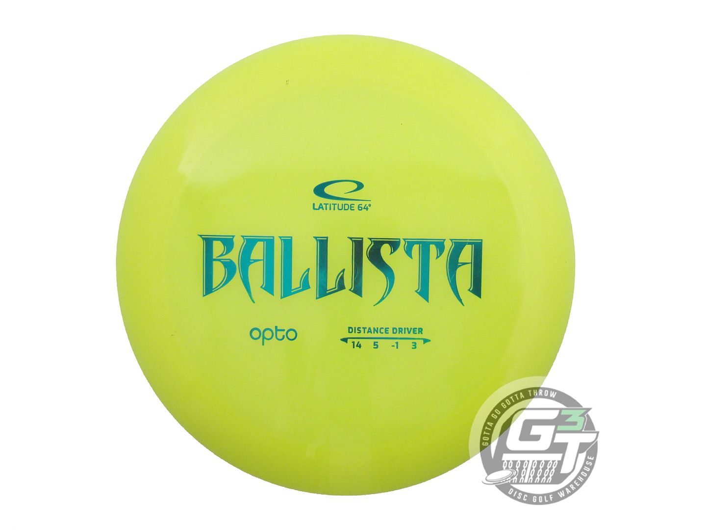 USED Latitude 64 Opto Ballista 172g Yellow Teal Foil Distance Driver Golf Disc