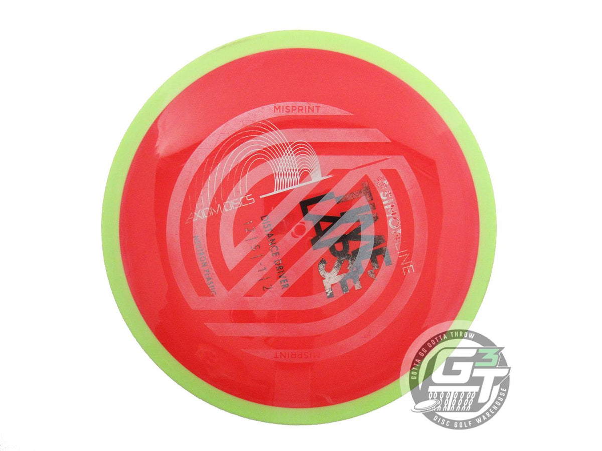 USED Axiom Discs X-OUT Neutron Time Lapse 176g Red Lime Rim Driver Golf Disc