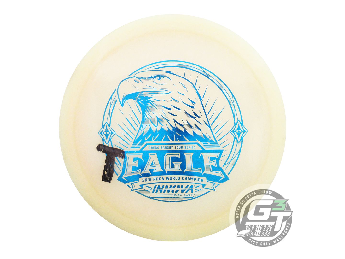 USED Innova [BARSBY] Proto Glow Champion Eagle 175g White Blue Foil Driver Disc