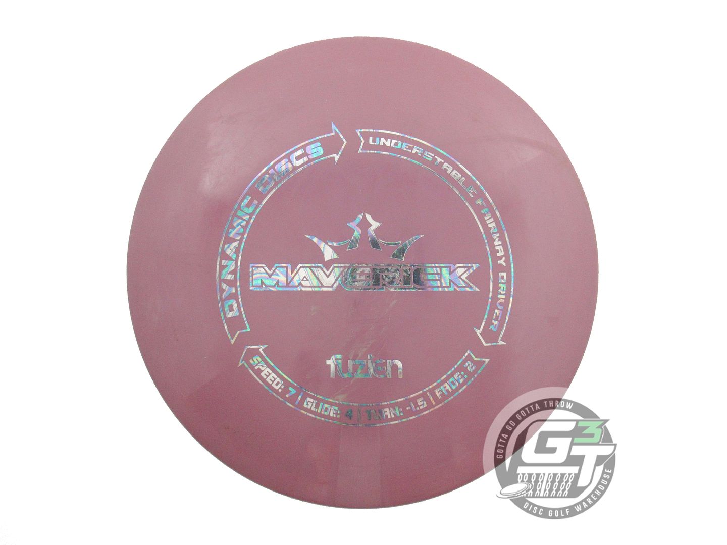 USED Dynamic Discs BioFuzion Maverick 172g Purple Oil Slick Foil Driver Disc