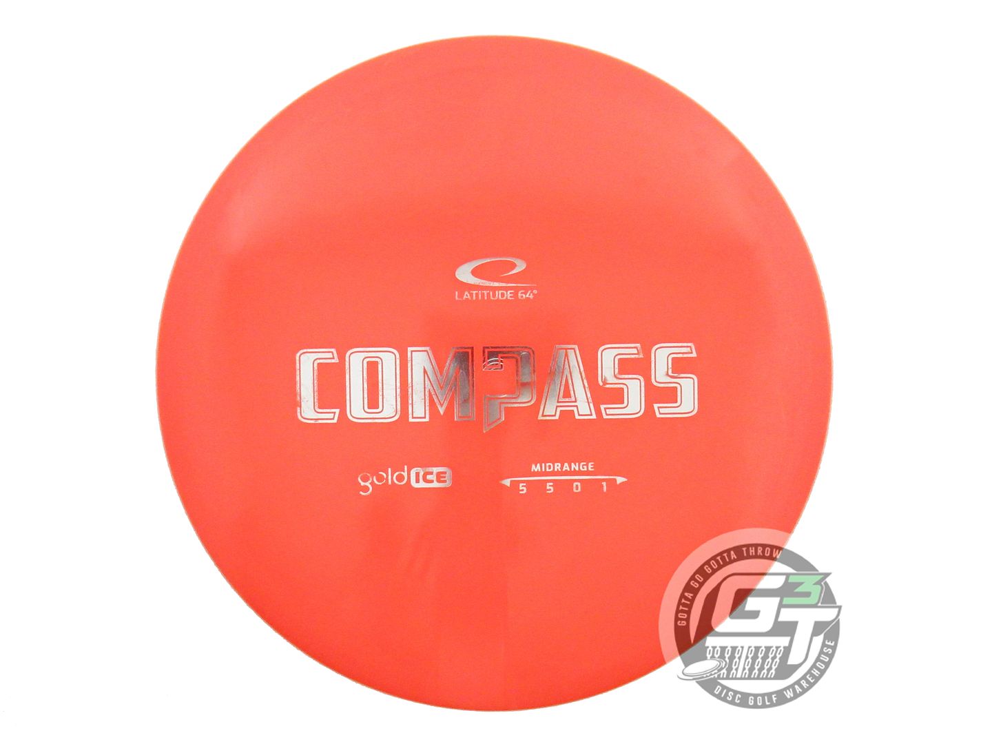 USED Latitude 64 Gold Ice Compass 177g Orange Silver Foil Midrange Golf Disc