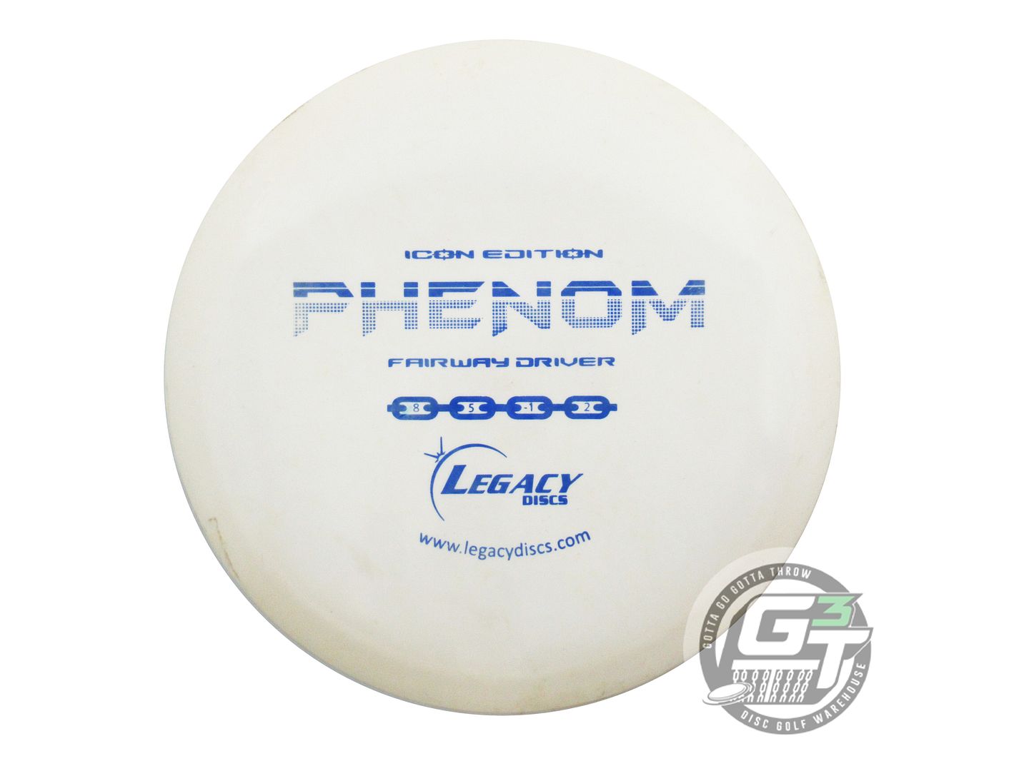 USED Legacy Discs Icon Phenom 175g White Blue Stamp Fairway Driver Golf Disc