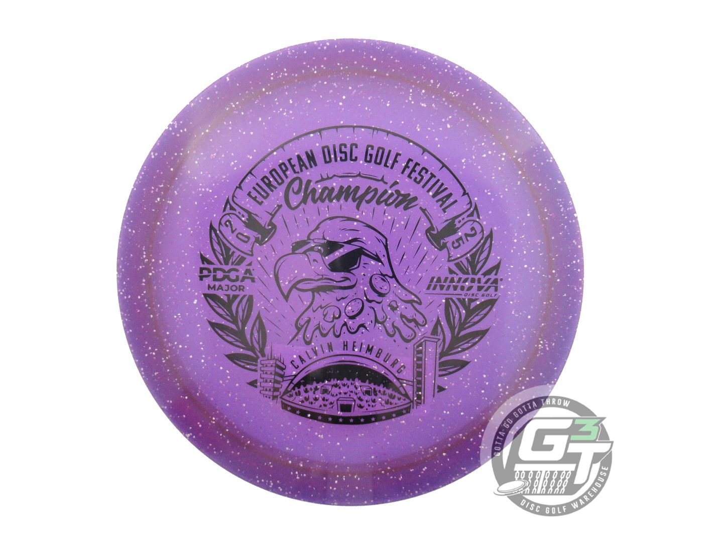 Innova Limited Edition 2025 Tour Series Calvin Heimburg European Disc Golf Festival Commemorative Metal Flake Champion Eagle Fairway Driver Golf Disc (Individually Listed)