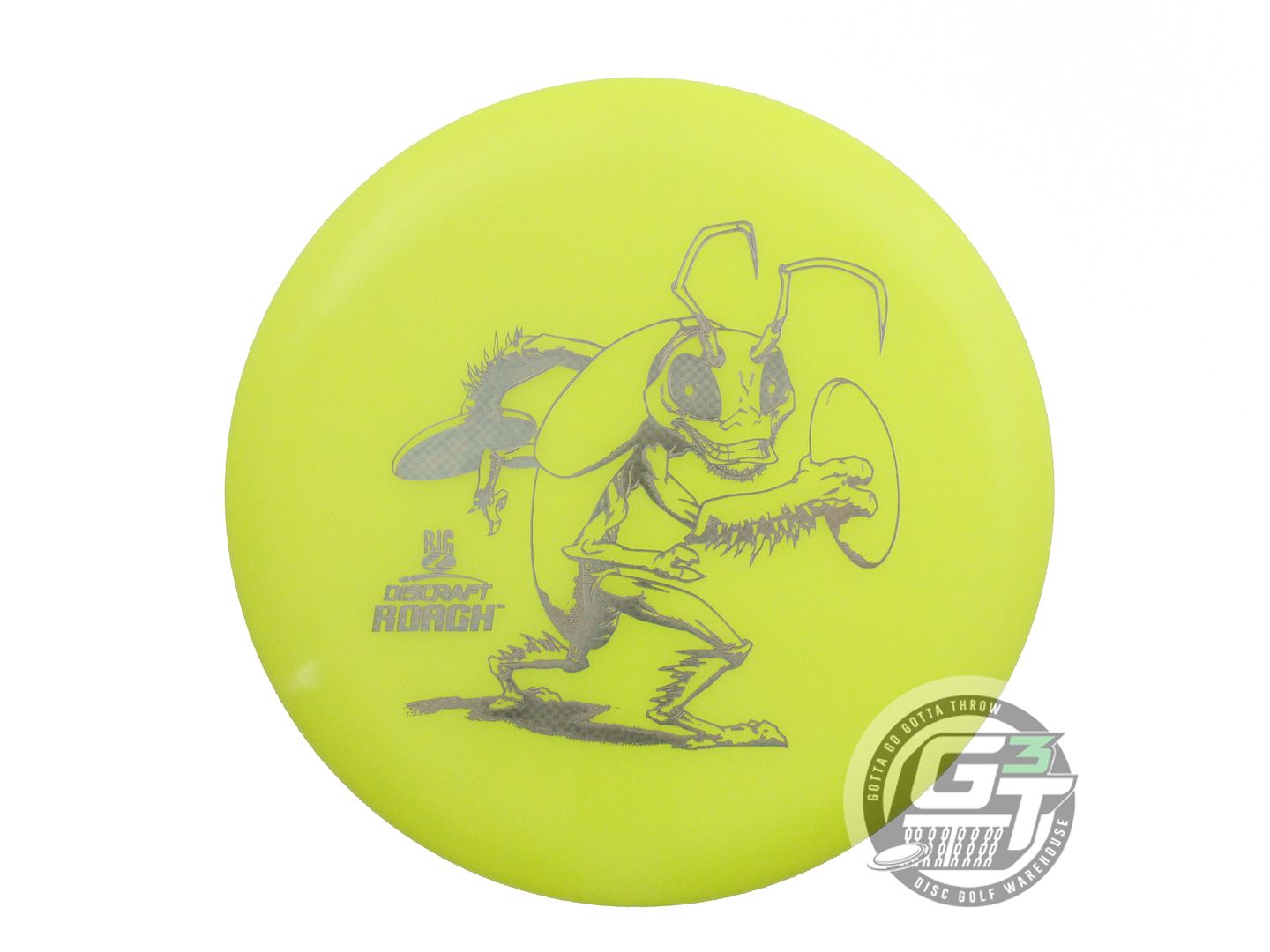 NOS Discraft Big Z Roach 177g Yellow Gray Weave Foil Putter Golf Disc