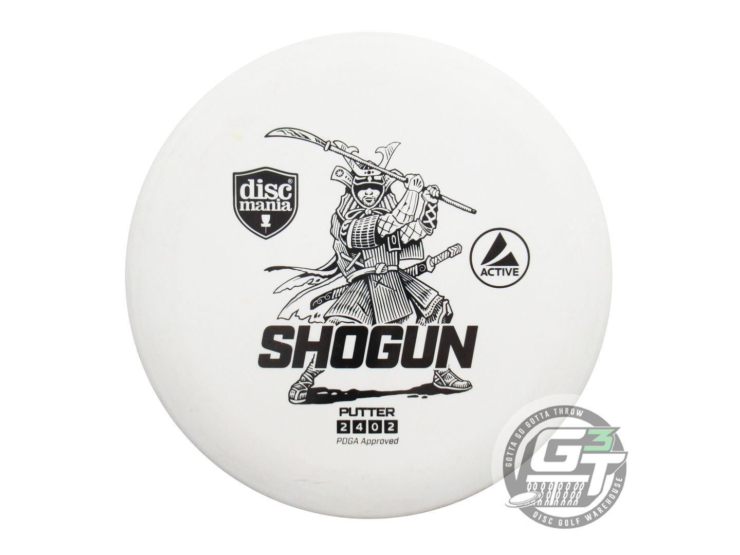 USED DiscMania Active Base Shogun 167g White Black Stamp Putter Golf Disc