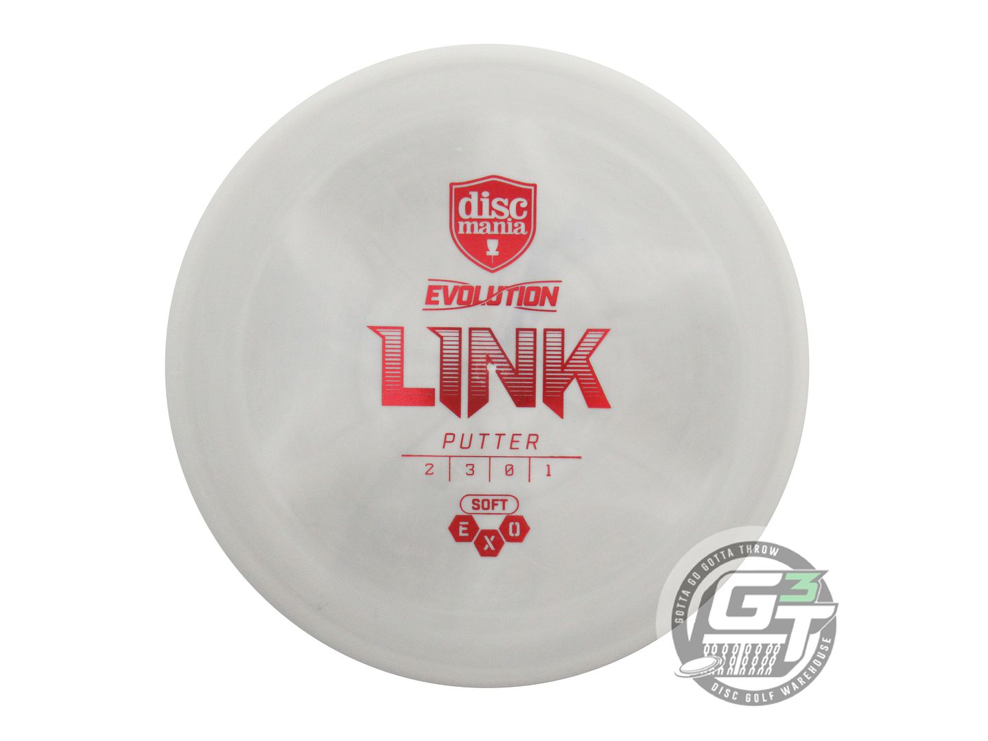 USED DiscMania EXO Soft Link 173g Gray Red Foil Putter Golf Disc