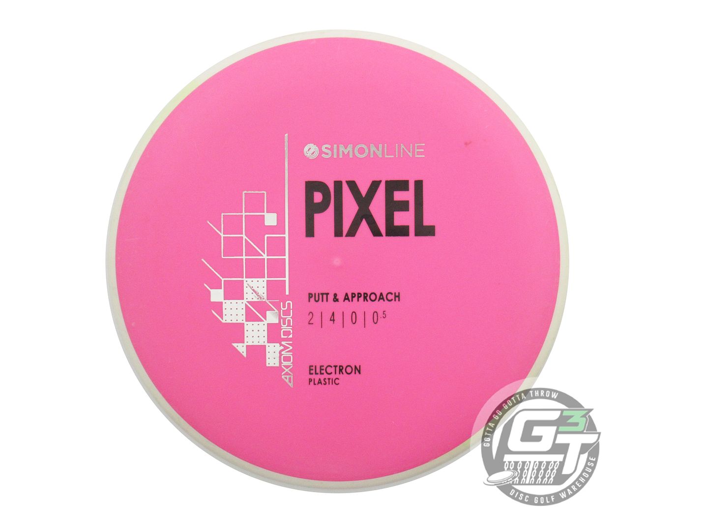 USED Axiom Discs [LIZOTTE] Electron Pixel 169g Pink White Rim Putter Golf Disc