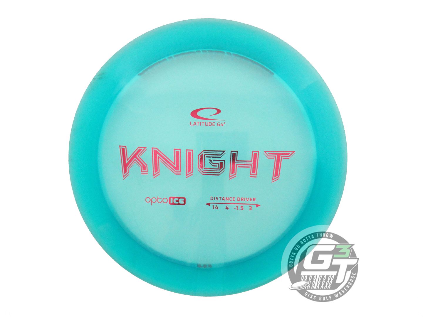 USED Latitude 64 Opto Ice Knight 173g Teal Red Foil Distance Driver Golf Disc