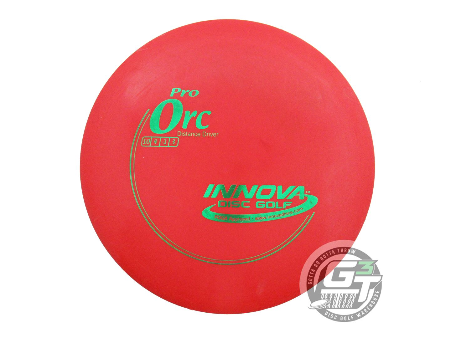 USED Innova Pro Orc 172g Red Green Foil Distance Driver Golf Disc