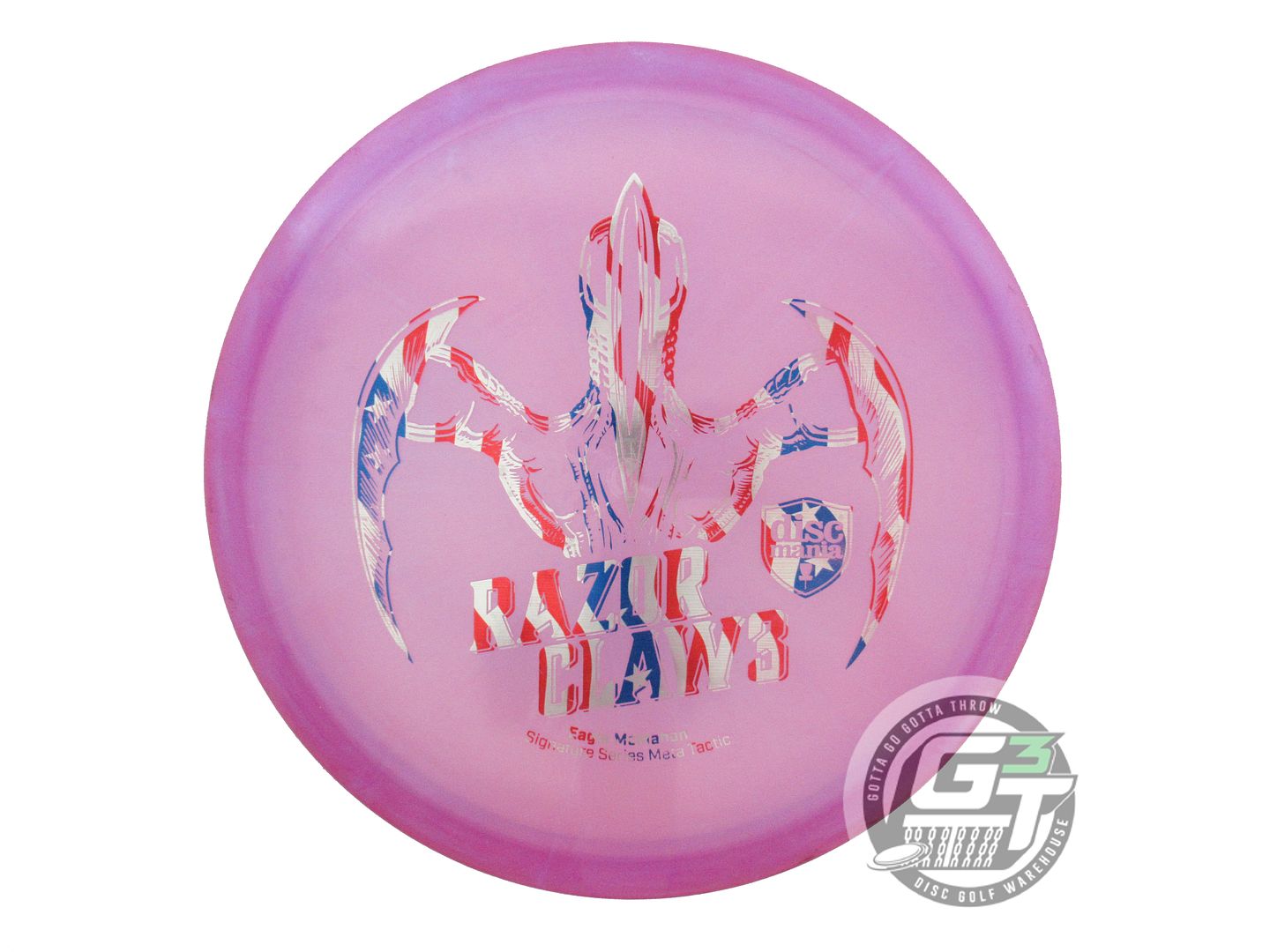 USED DiscMania RAZOR CLAW 3 Meta Tactic 174g Magenta Flag Foil Putter Golf Disc