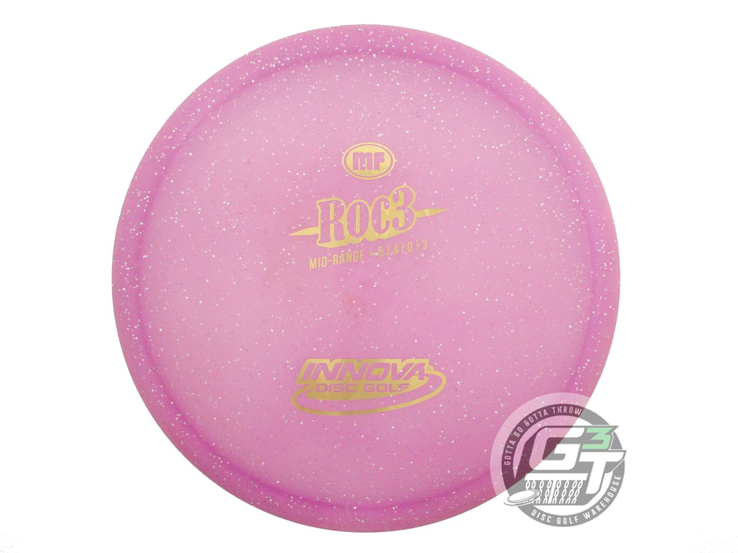 USED Innova Metal Flake Champion Roc3 176g Lilac Gold Foil Midrange Golf Disc