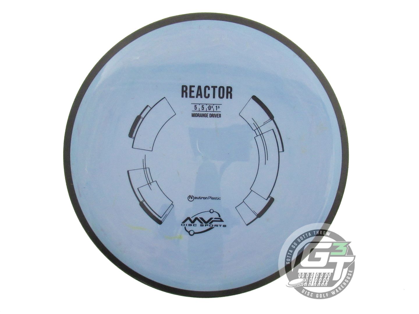 USED MVP Disc Sports Neutron Reactor 175g Lt. Blue Midrange Golf Disc