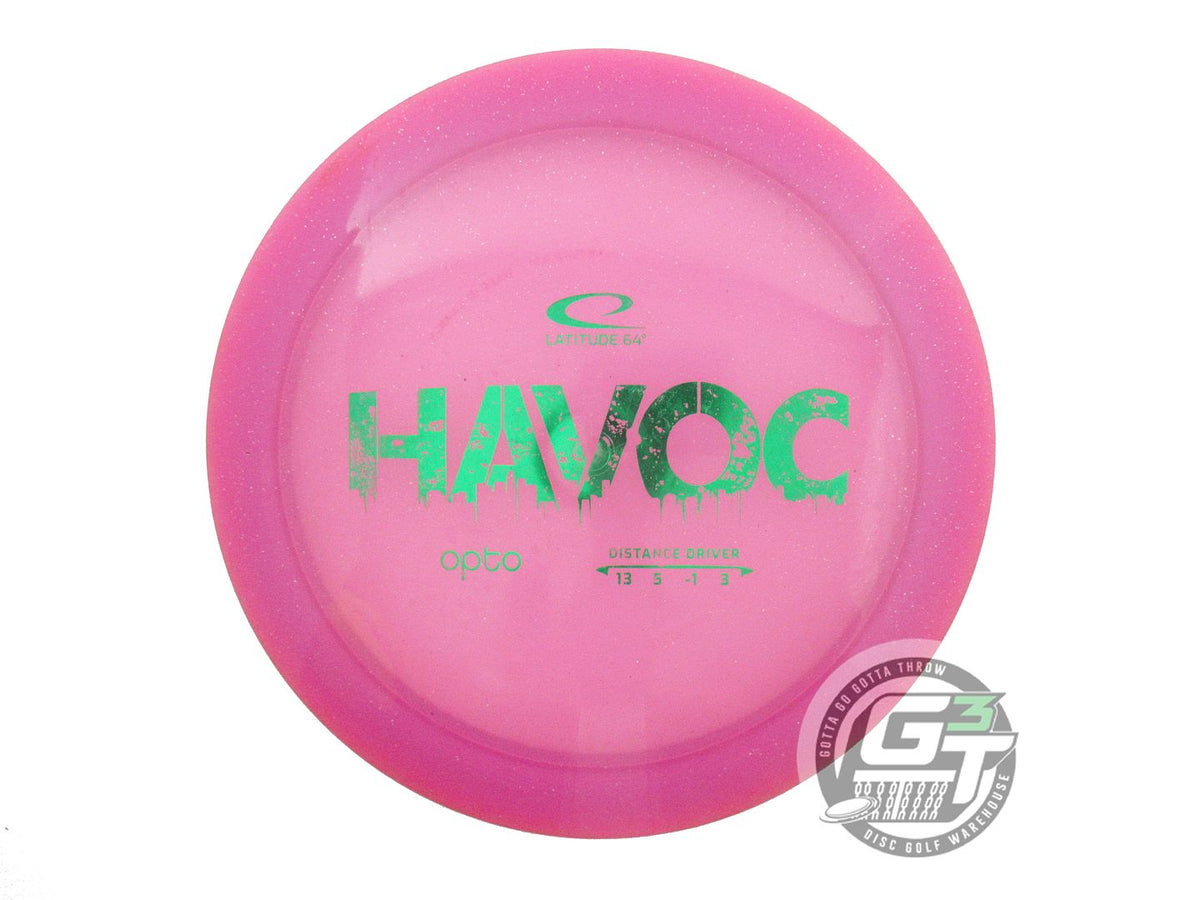 USED Latitude 64 Opto Havoc 171g Pink Green Foil Distance Driver Golf Disc