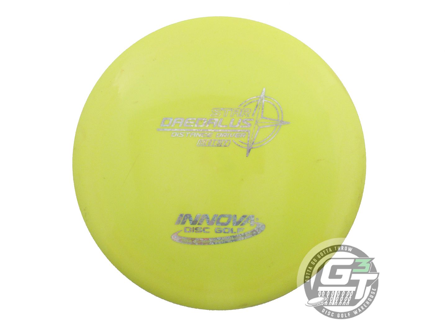 USED Innova Star Daedalus 158g Yellow Silver Heart Foil Distance Driver Disc