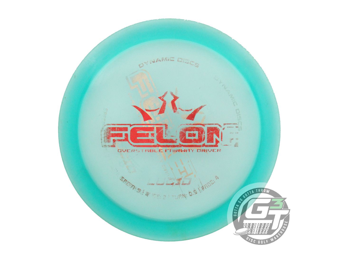 USED Dynamic Discs X-OUT Lucid Felon 173g Seafoam Fairway Driver Golf Disc