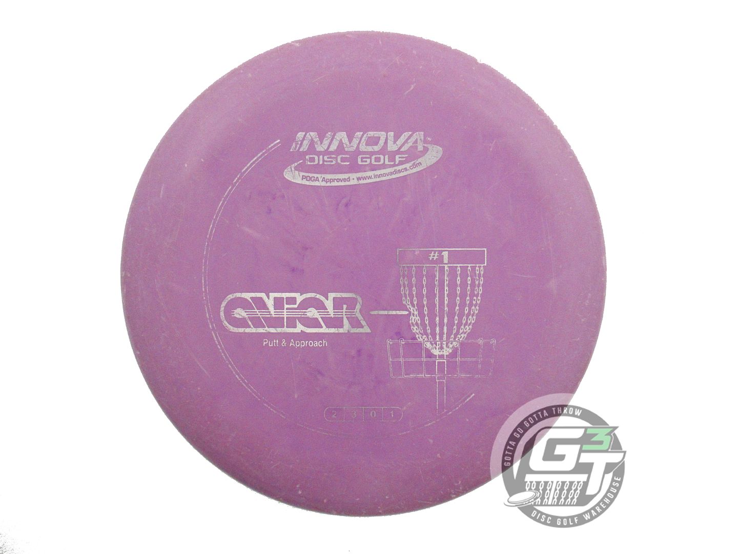 USED Innova DX Aviar 175g Purple Silver Foil Putter Golf Disc