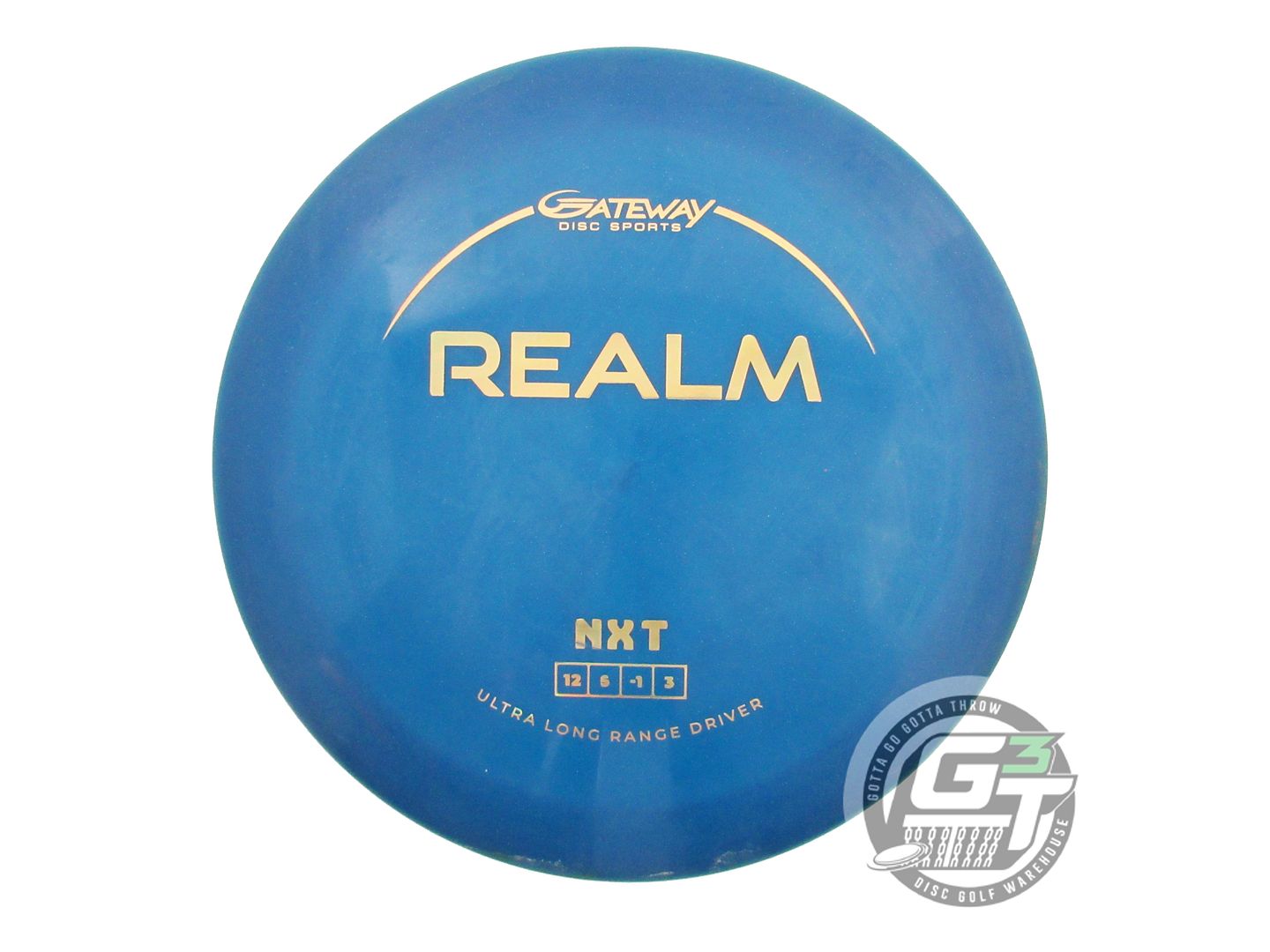 USED Gateway NXT Realm 174g Blue Gold Foil Distance Driver Golf Disc