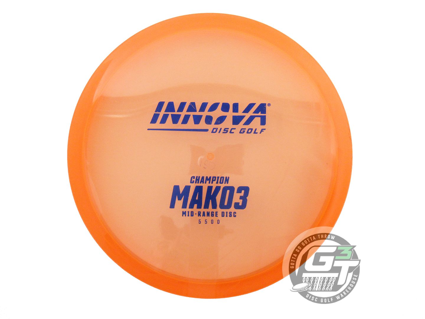 USED Innova Champion Mako3 180g Orange Blue Shatter Foil Midrange Golf Disc