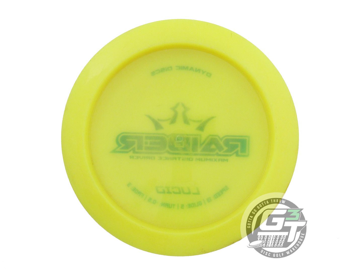 USED Dynamic Discs Lucid Raider 171g Yellow Blue Foil Distance Driver Golf Disc