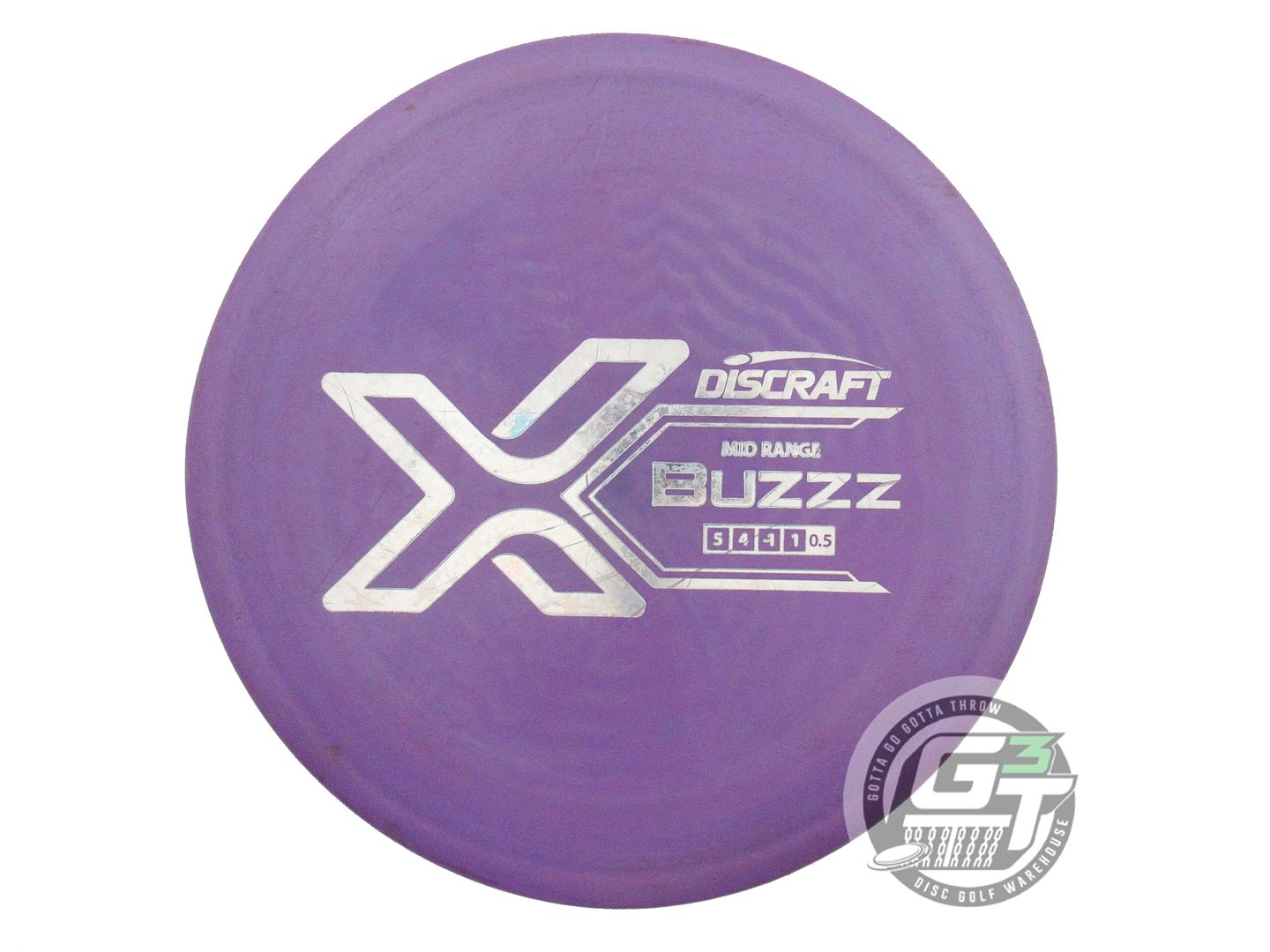 USED Discraft X Buzzz 173g Purple Snowflake Foil Midrange Golf Disc