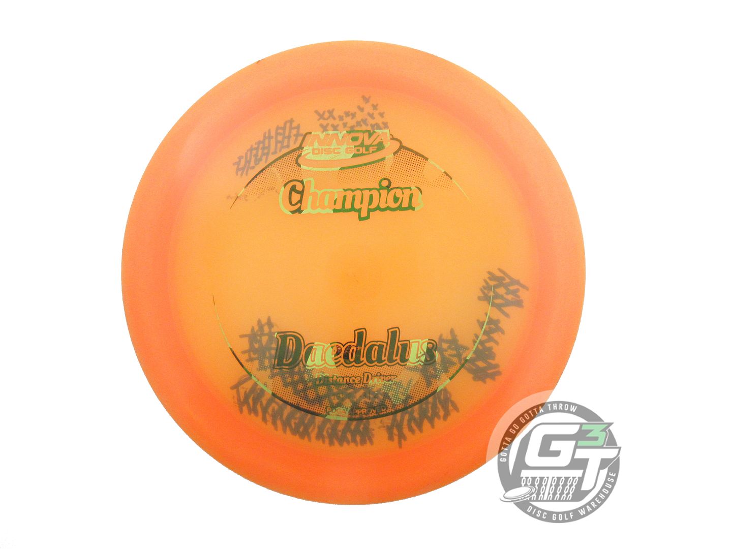 USED Innova Champion Daedalus 170g Orange Green Camo Foil Distance Driver Disc