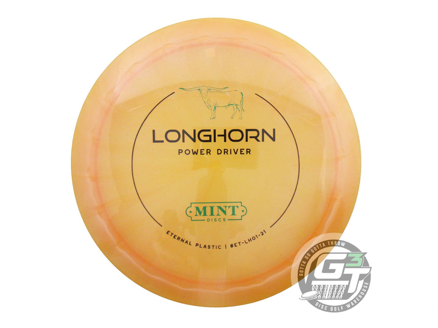 NOS Mint Discs Eternal Longhorn 168g Marigold Distance Driver Golf Disc