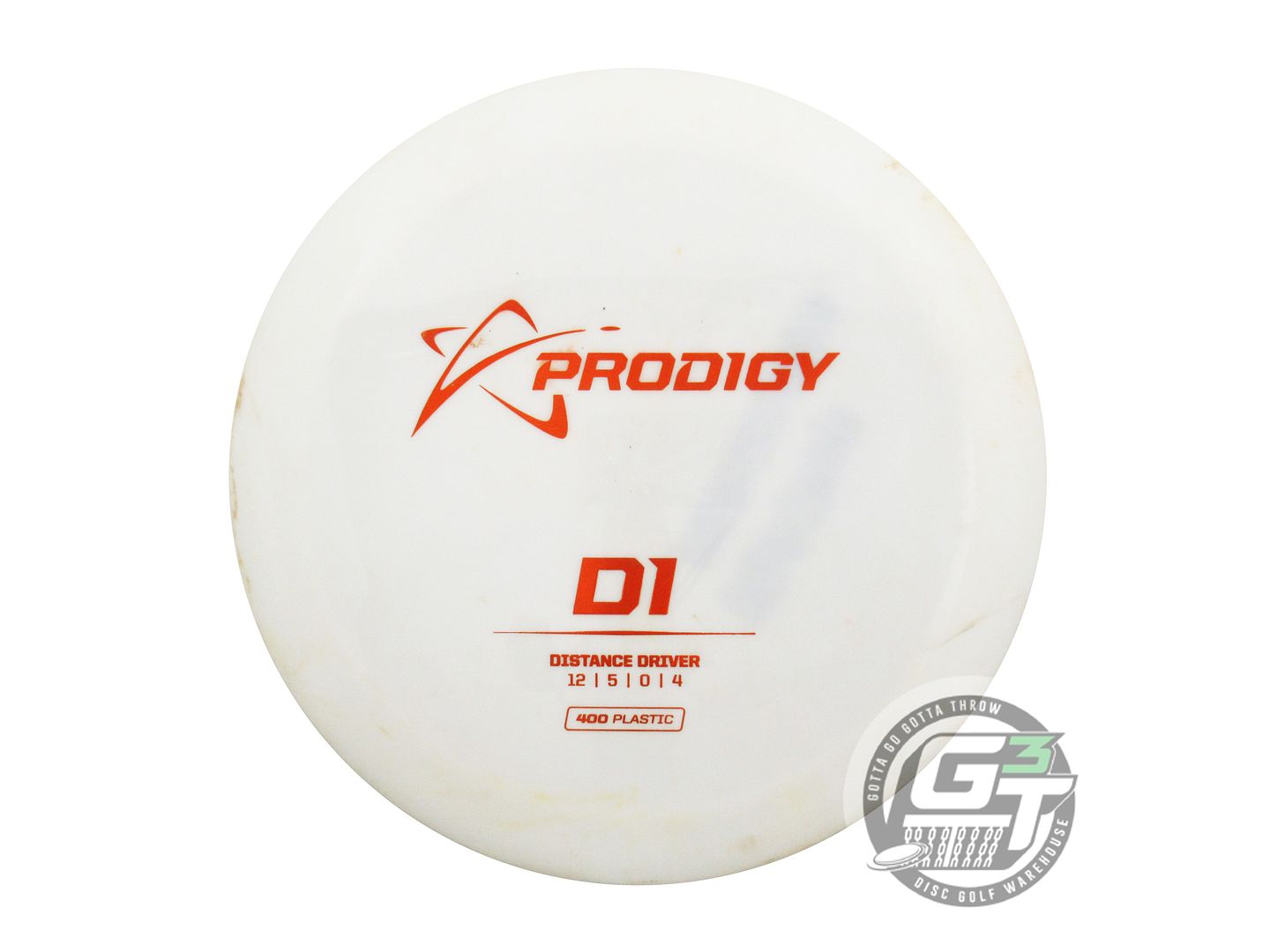 USED Prodigy Discs 400 D1 174g White Orange Foil Distance Driver Golf Disc