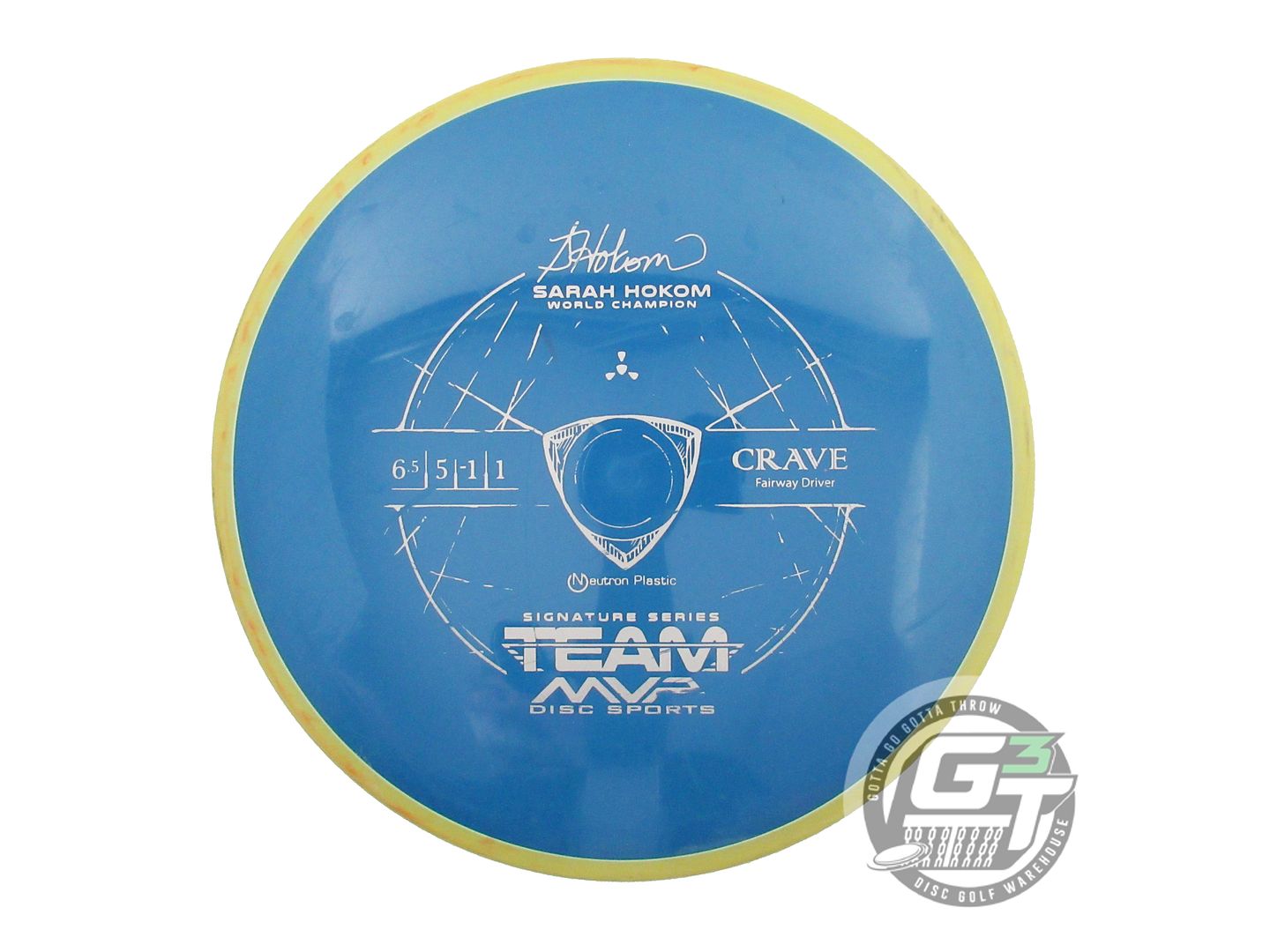 USED Axiom Discs Neutron Crave 175g Blue Yellow Rim Fairway Driver Golf Disc