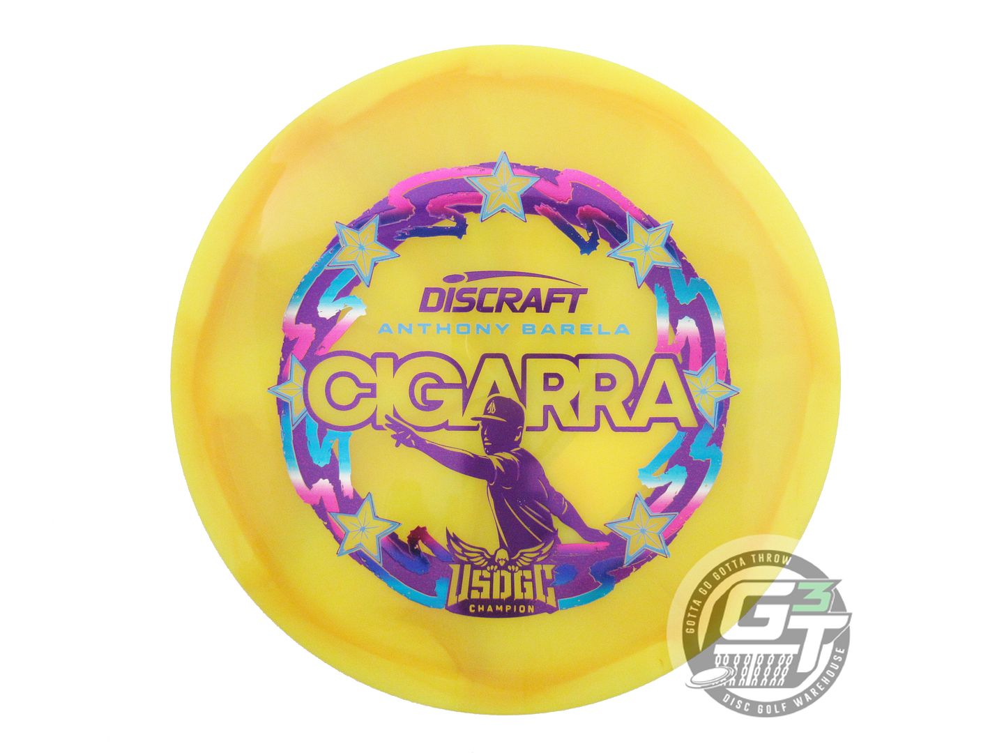 Discraft Limited Edition Victory Edition 2025 USDGC Champion Anthony Barela Swirl Elite Z Cigarra Fairway Driver Golf Disc (Individually Listed)