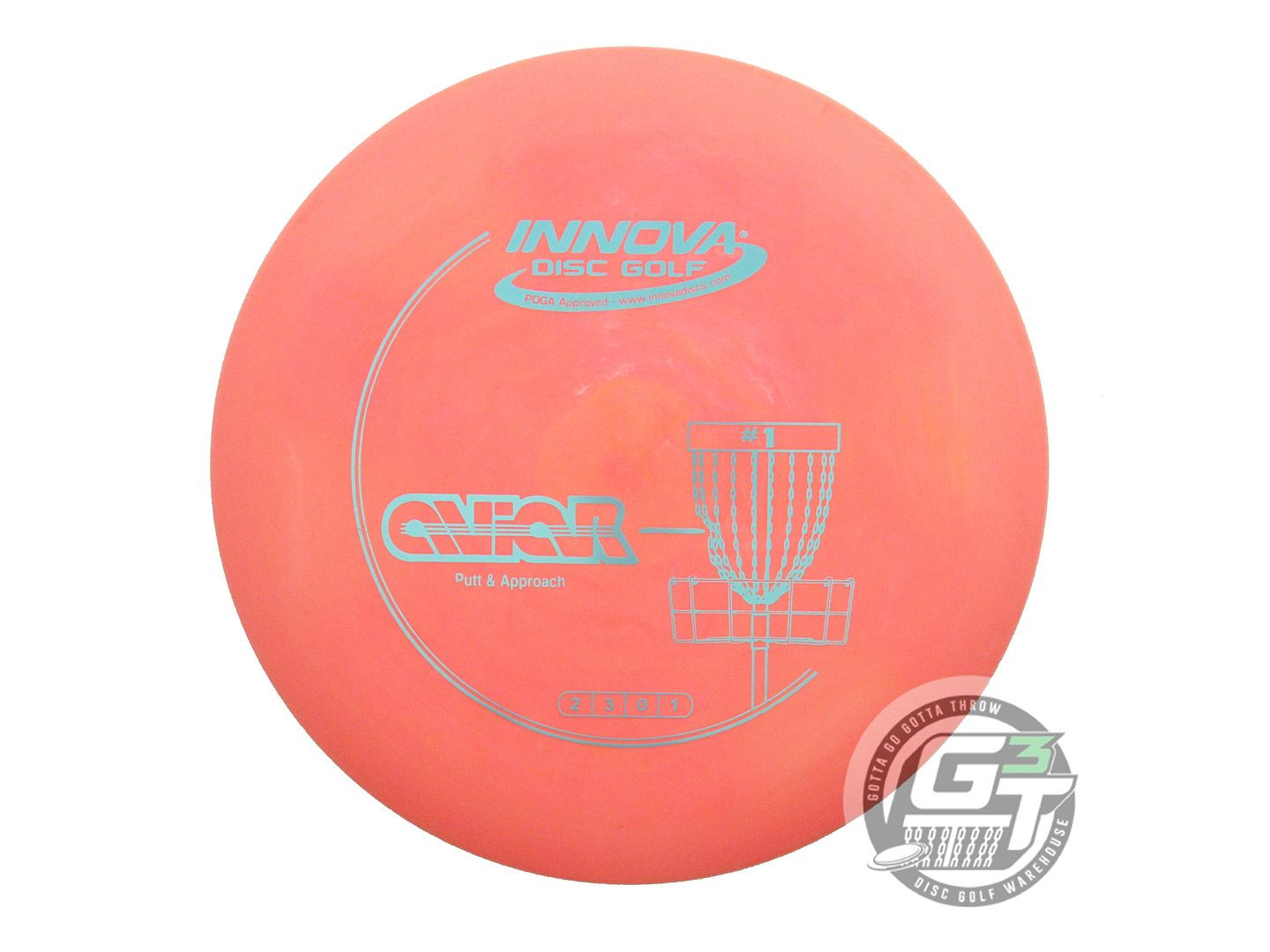 USED Innova DX Aviar 175g Coral Aqua Foil Putter Golf Disc