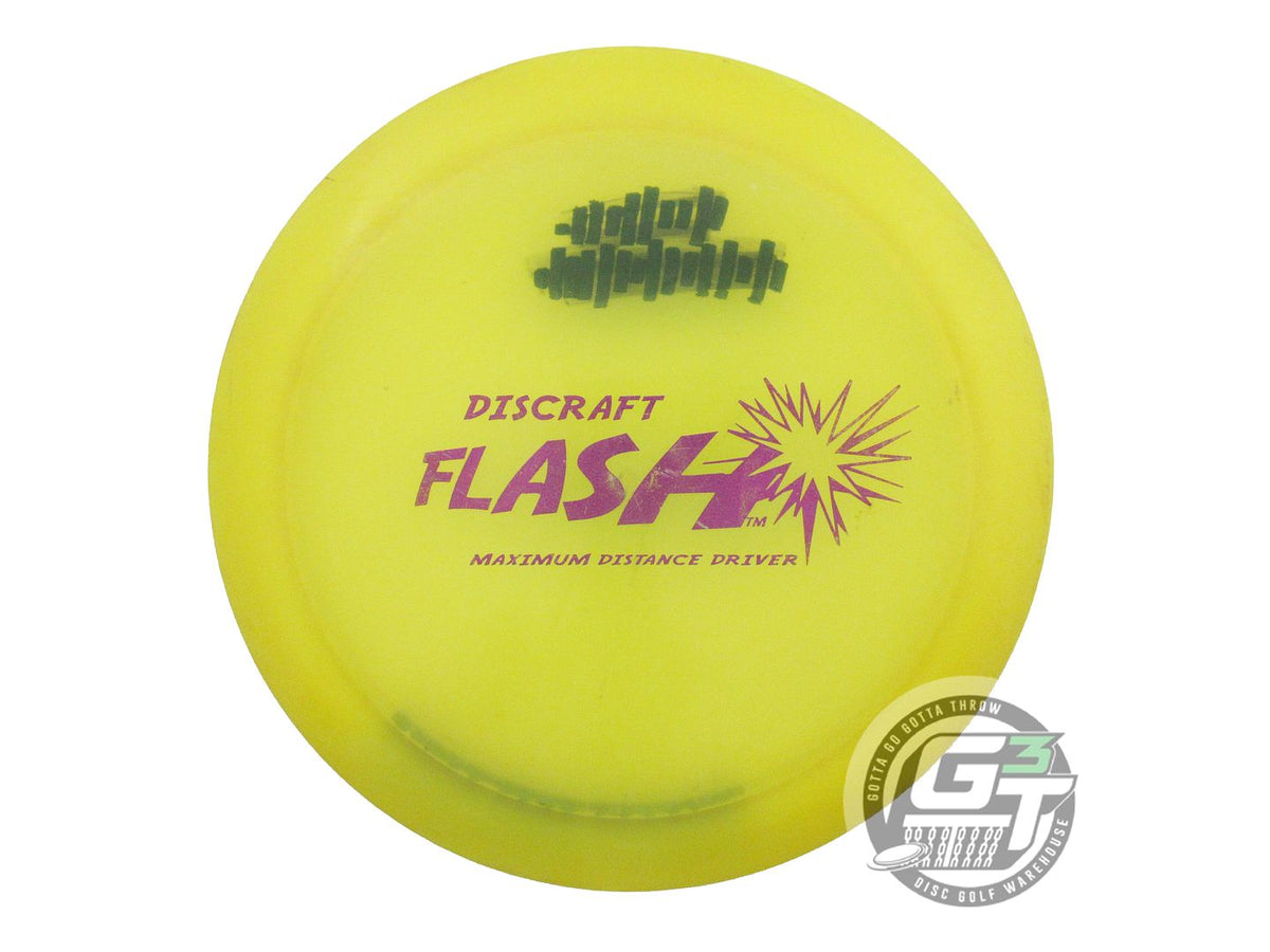 USED Discraft Z Flash 169g Yellow Purple Foil PFN Distance Driver Golf Disc