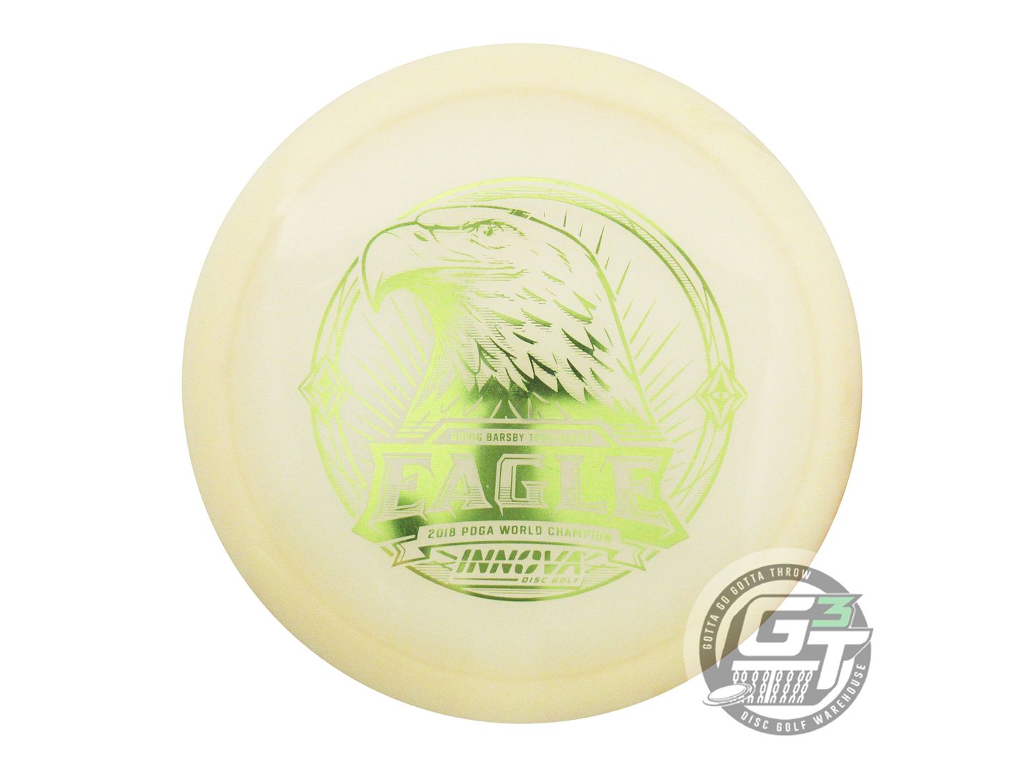 USED Innova [BARSBY] Proto Glow Champion Eagle 174g Lime Foil Driver Disc