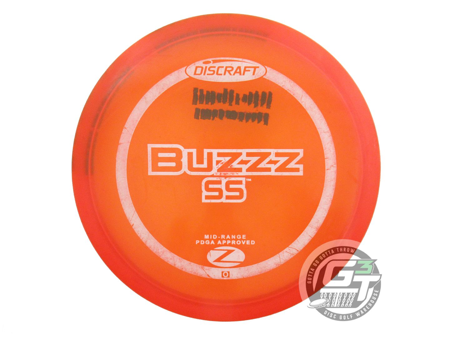 USED Discraft Z Buzzz SS 175g Orange White Stamp PFN Midrange Golf Disc