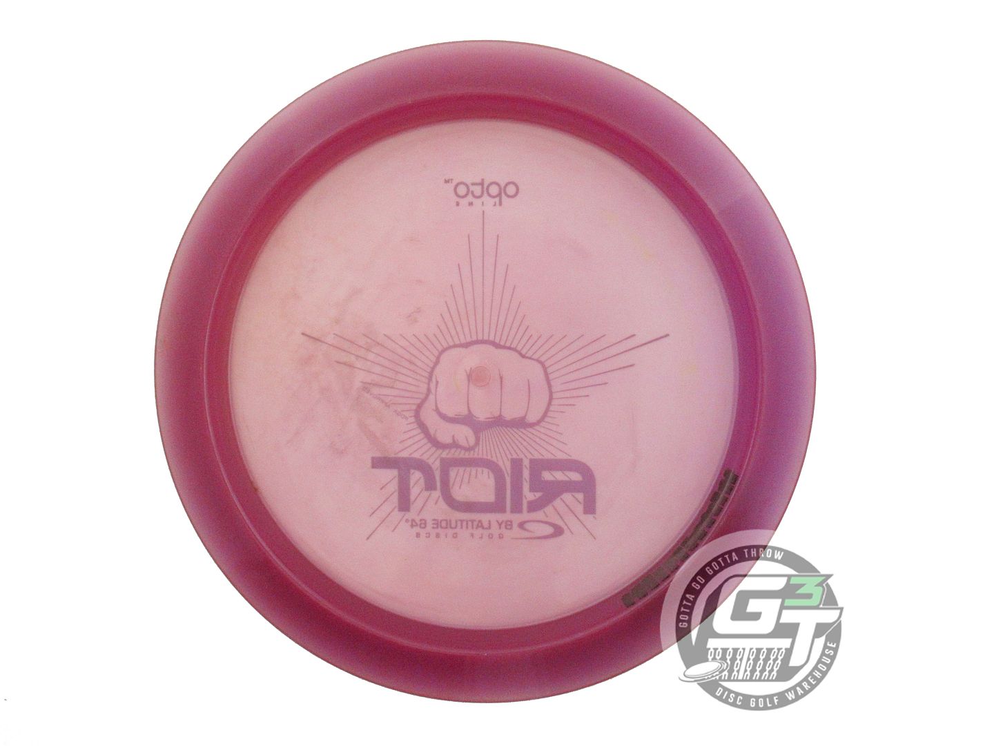 USED Latitude 64 Opto Riot 171g Purple Silver Foil Distance Driver Golf Disc