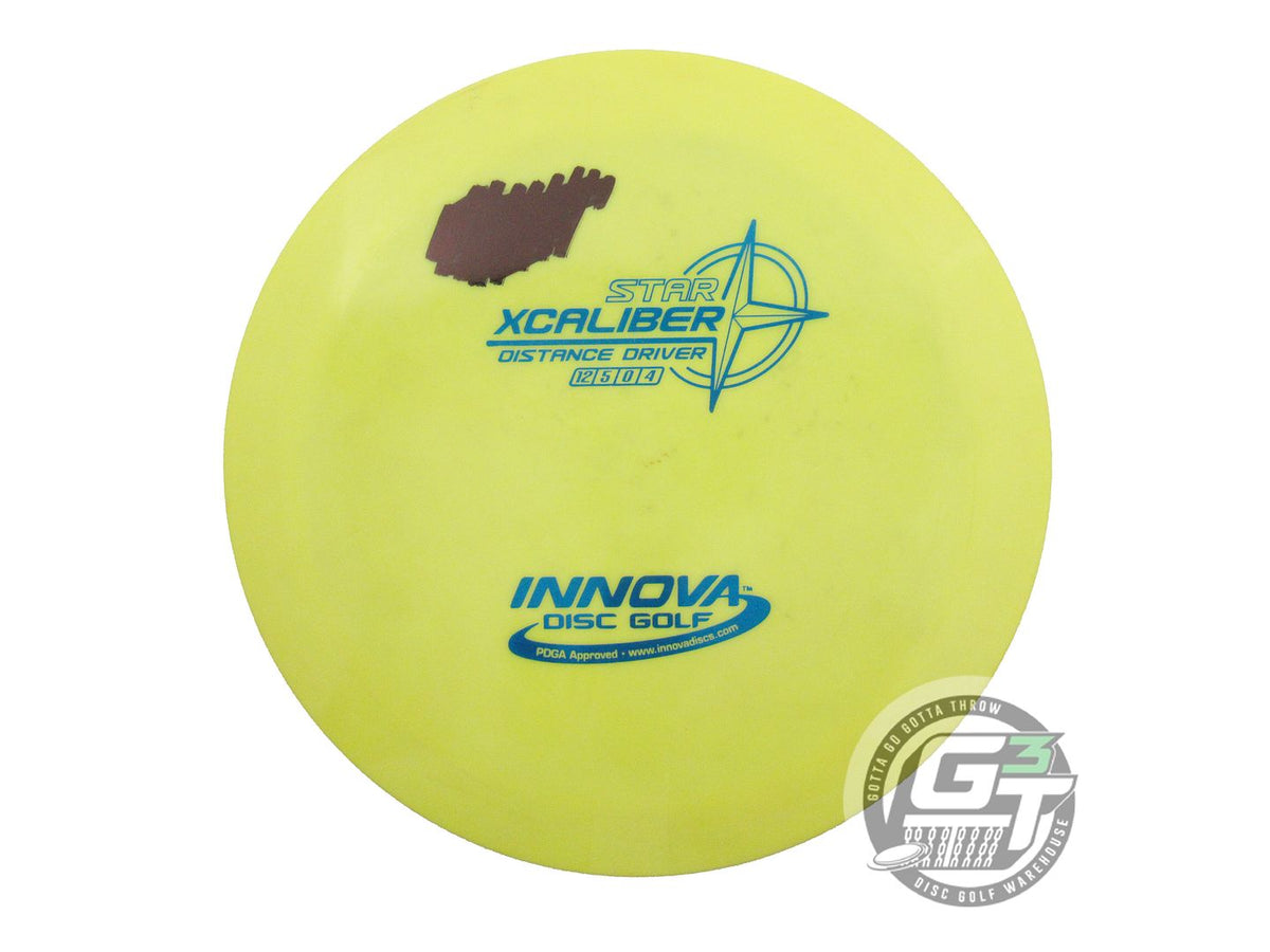 USED Innova Star Xcaliber 175g Yellow Blue Foil Distance Driver Golf Disc