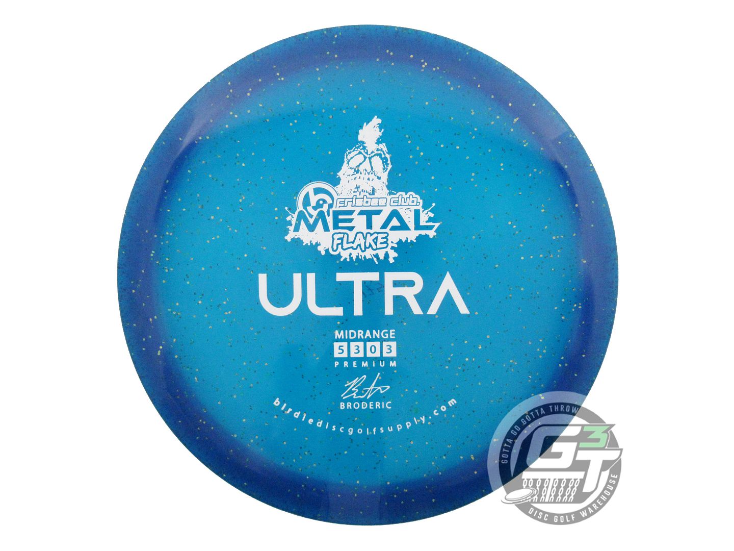 USED Birdie Disc Golf Supply Metal Flake Ultra 175g Blue Fairway Driver Disc