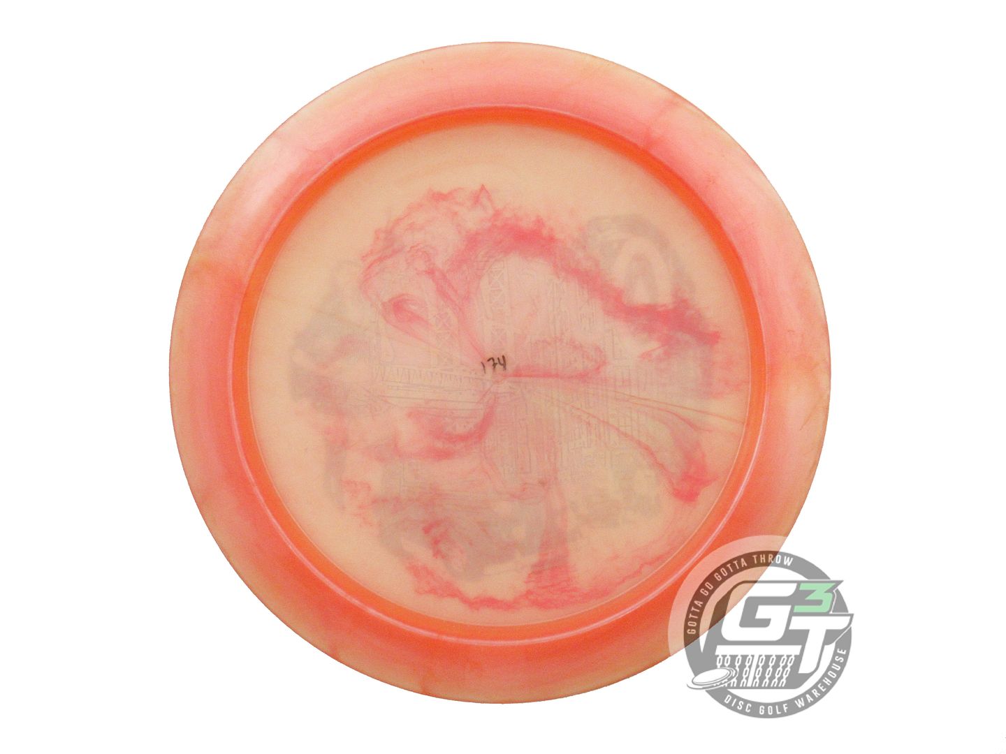 USED Legacy Discs Pinnacle Outlaw 174g Peach Holo Star Foil Distance Driver Disc