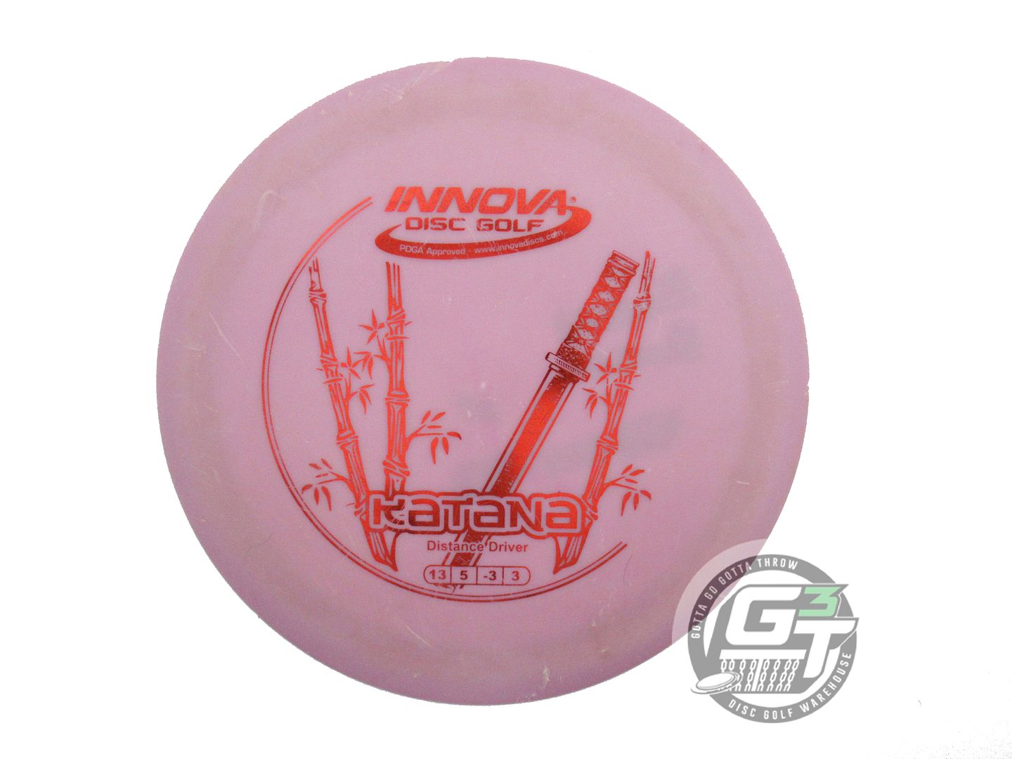 USED Innova DX Katana 161g Lilac Red Foil Distance Driver Golf Disc
