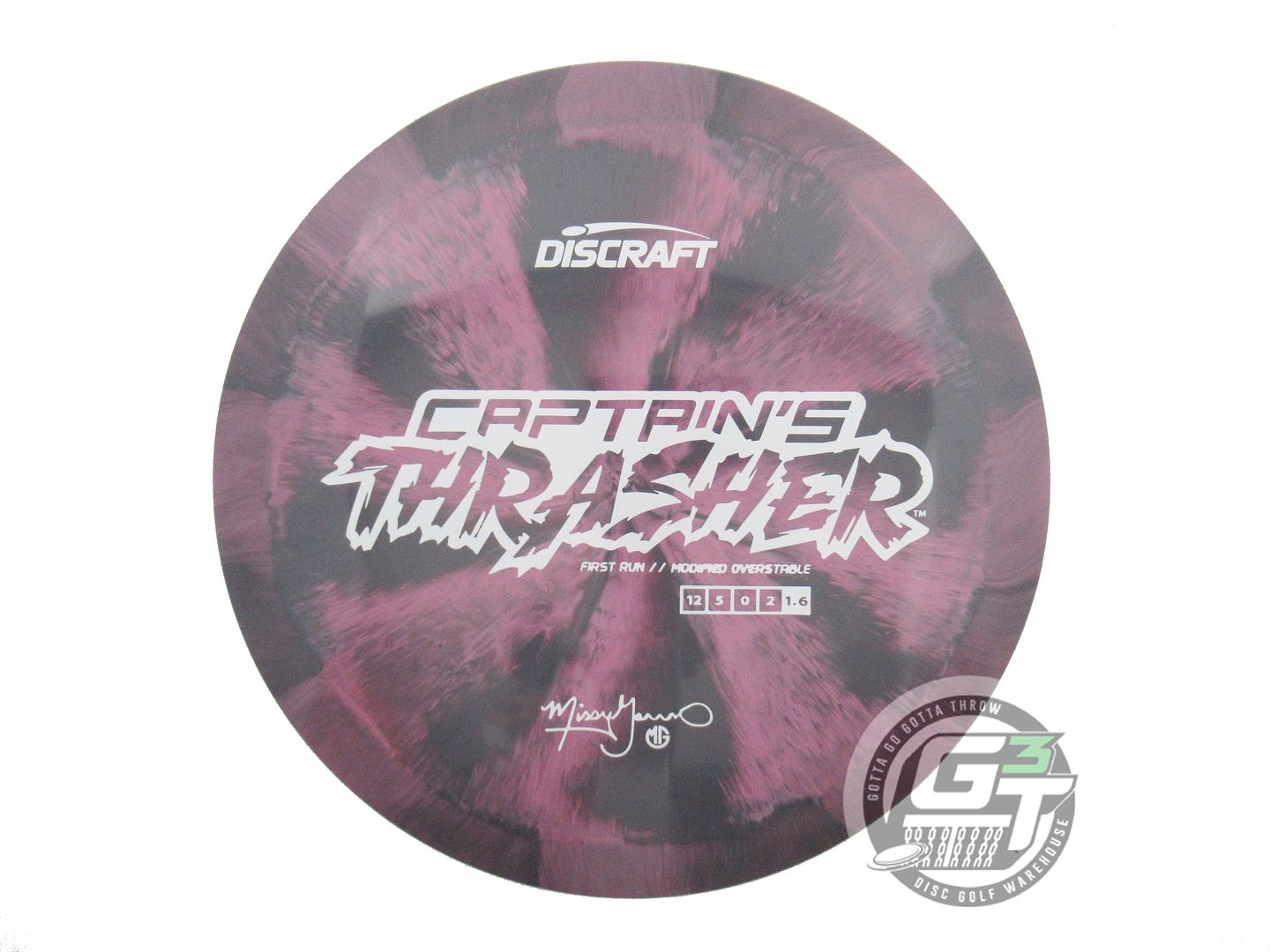 USED Discraft [GANNON] FIRST RUN ESP Thrasher 179g Gray-Pink Driver Disc