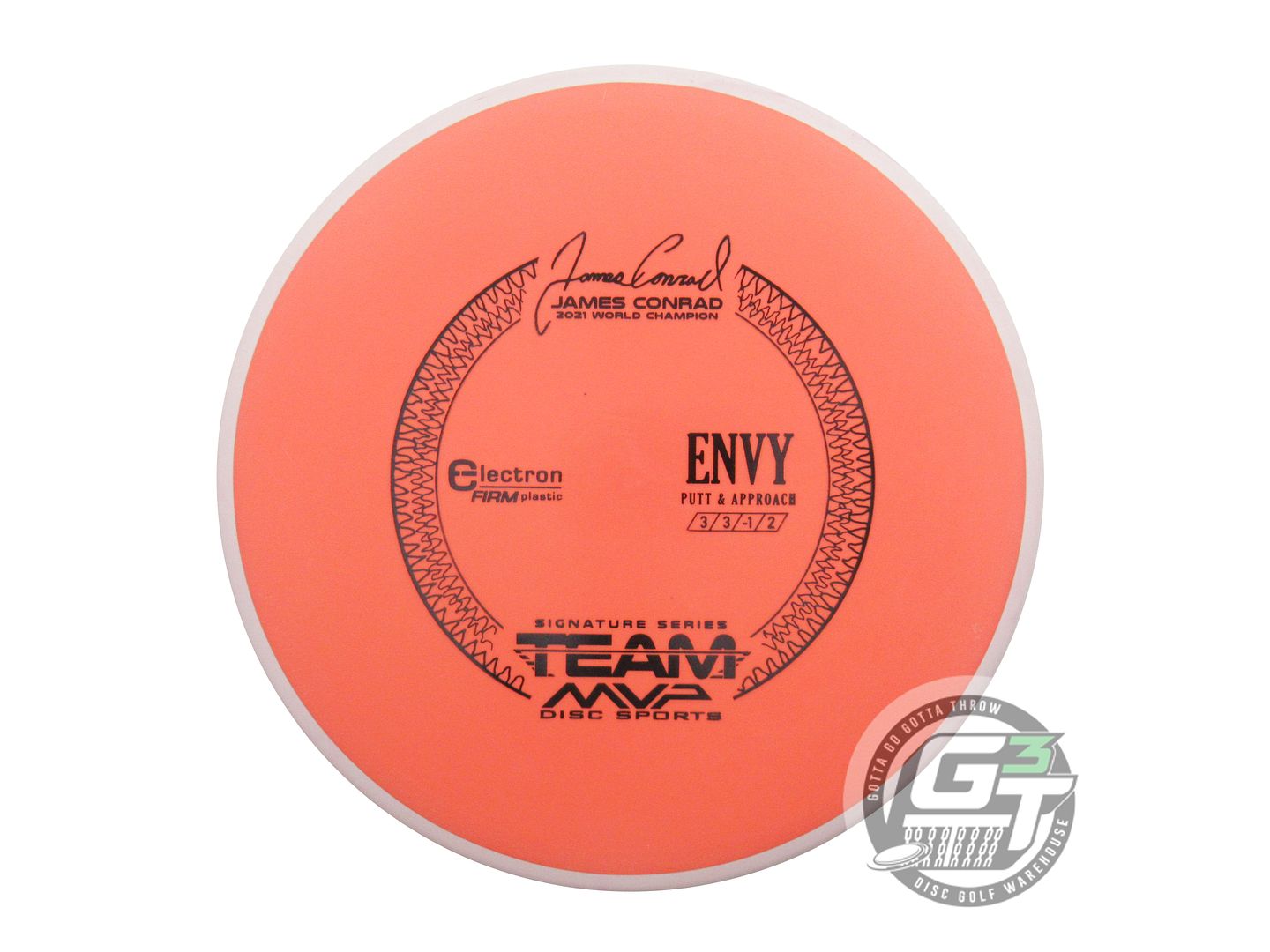 NOS Axiom Discs [CONRAD] Electron Firm Envy 175g Orange Lt. Pink Rim Putter Disc