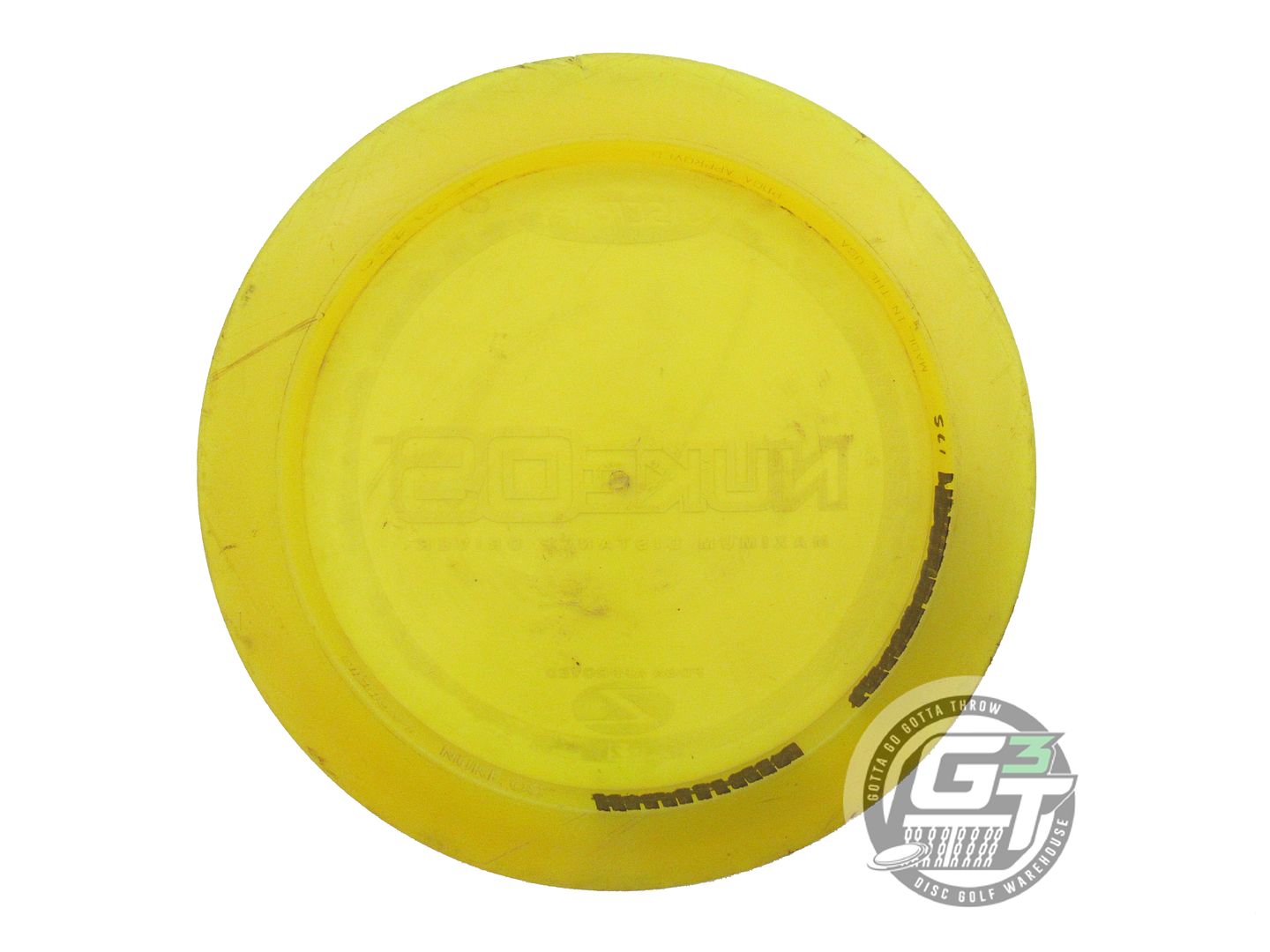 USED Discraft Z Nuke OS 175g Yellow White Stamp Distance Driver Golf Disc