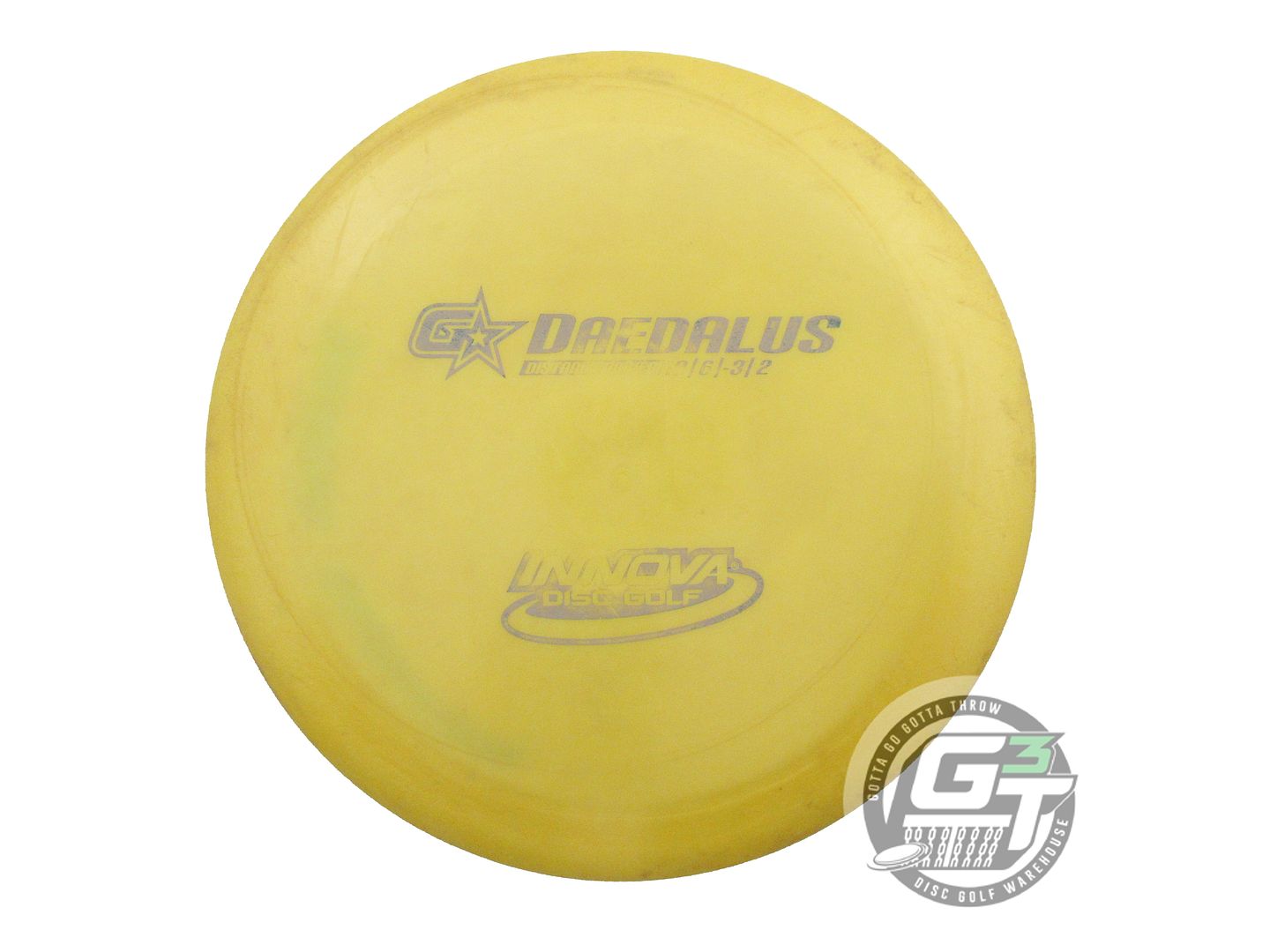 USED Innova GStar Daedalus 168g Yellow Gray Stamp Distance Driver Golf Disc