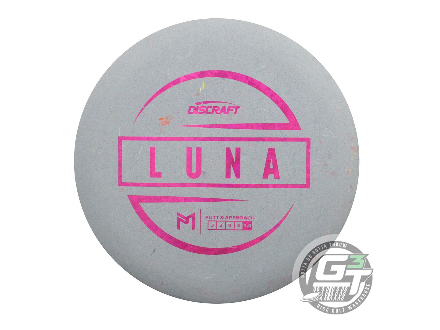 USED Discraft [McBETH] Jawbreaker Luna 175g Gray Pink Shatter Putter Golf Disc