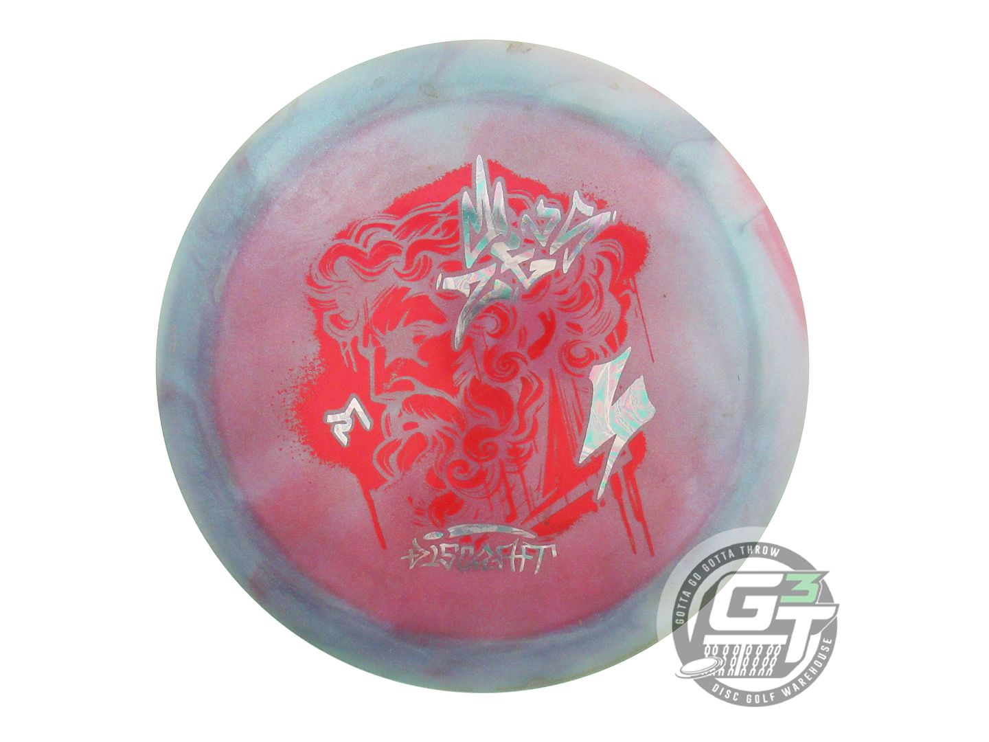 USED Discraft ColorShift Z Swirl Zeus 175g Blue-Pink Driver Golf Disc