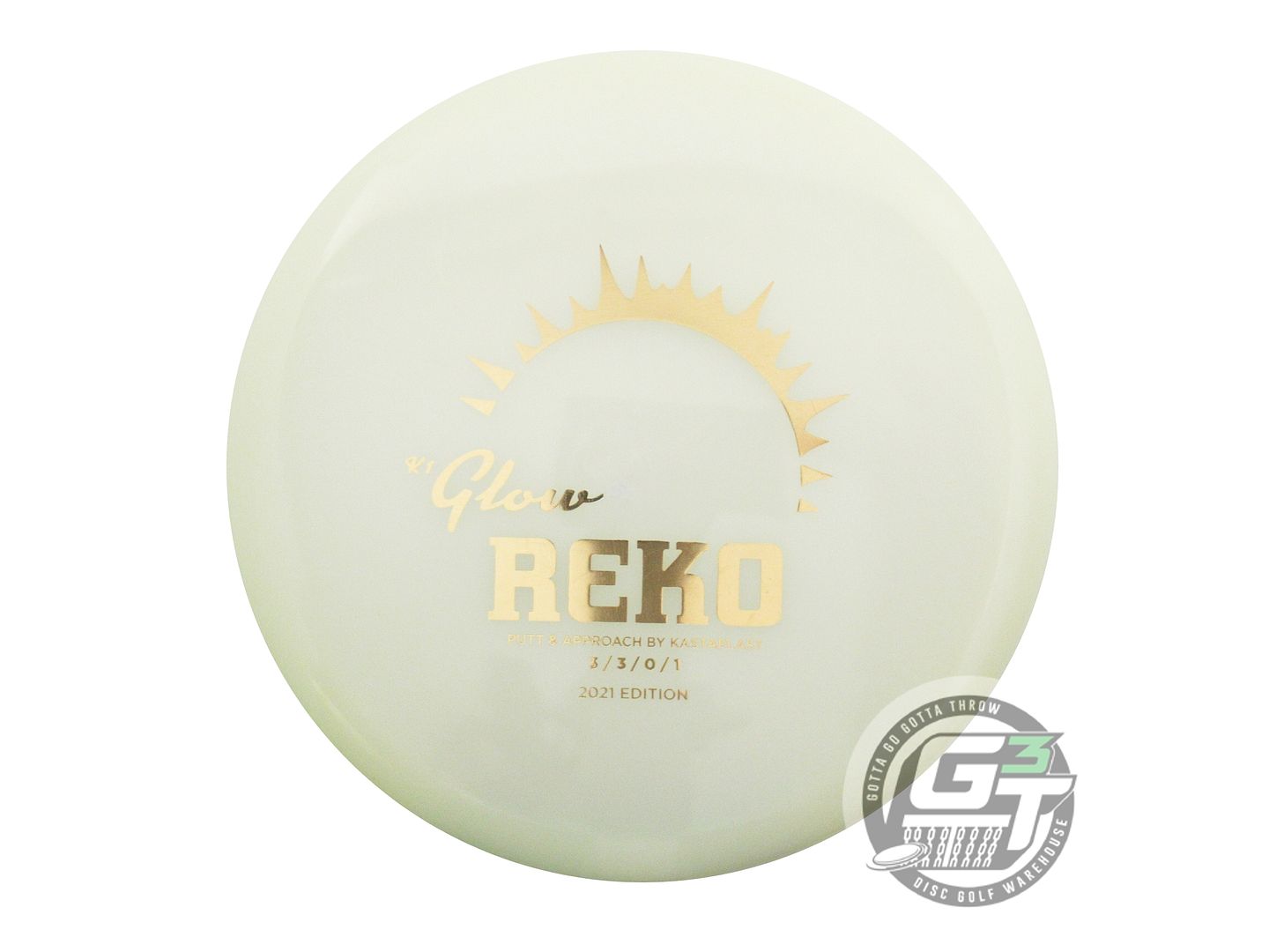USED Kastaplast [2021] K1 Glow Reko 171g Gold Foil Putter Golf Disc