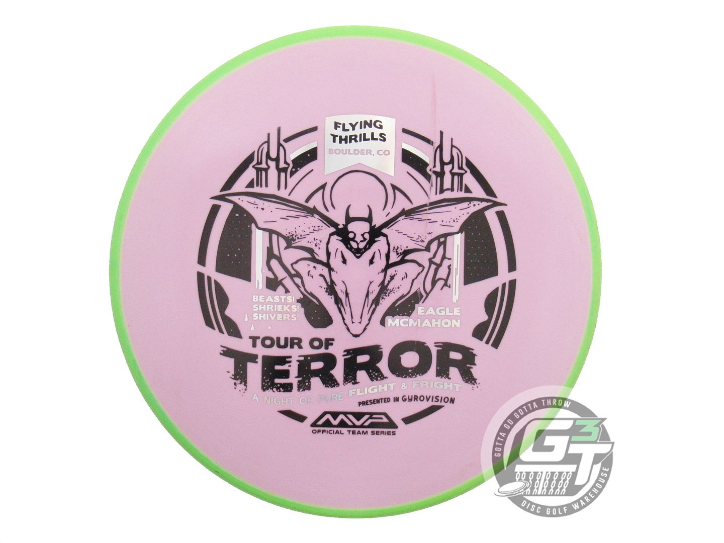 USED Axiom Discs [McMAHON] Fission Pyro 177g Pink Lime Rim Midrange Golf Disc