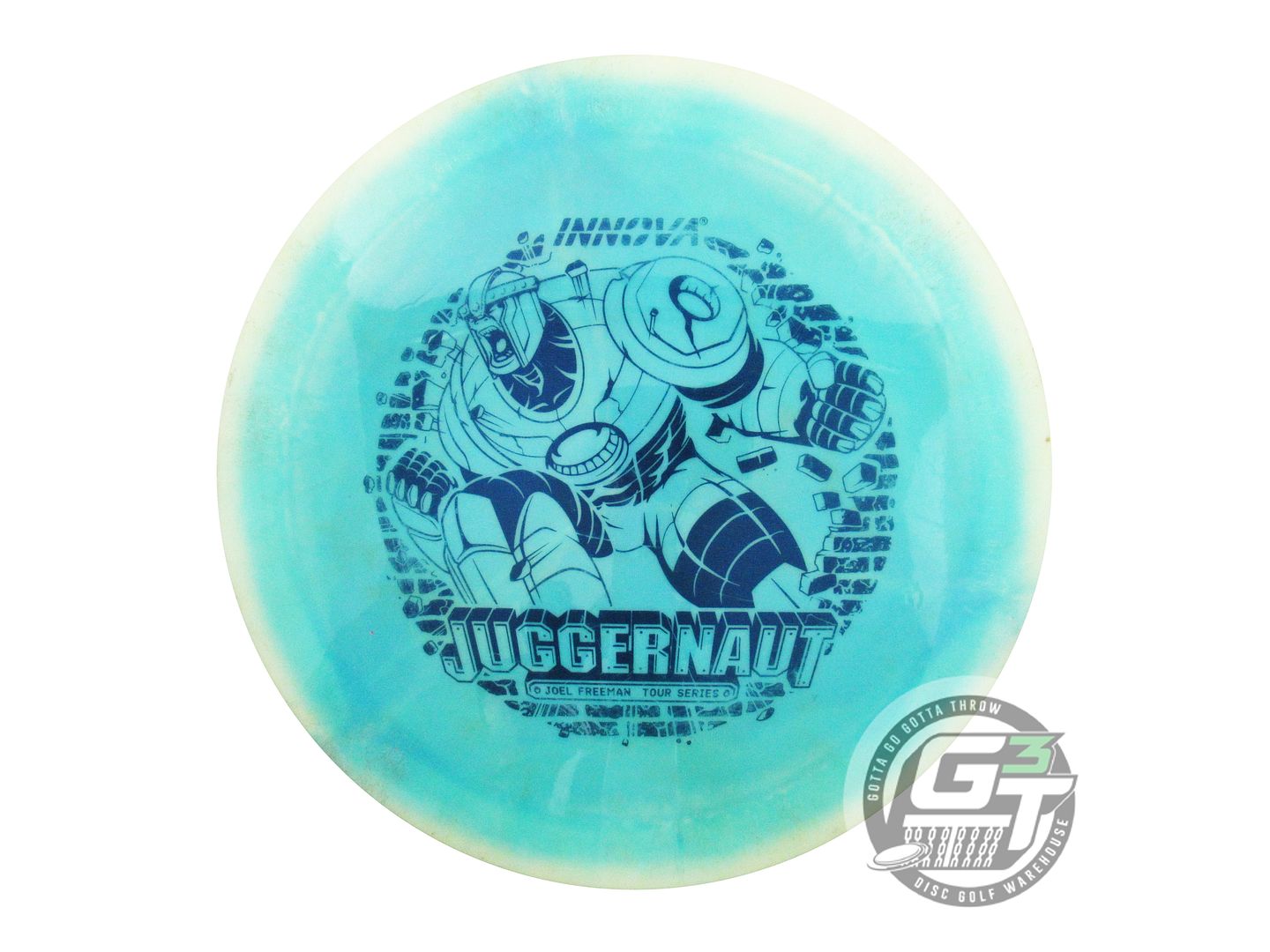 USED Innova [FREEMAN] Glow Halo Star Juggernaut 175g White-Teal Driver Golf Disc