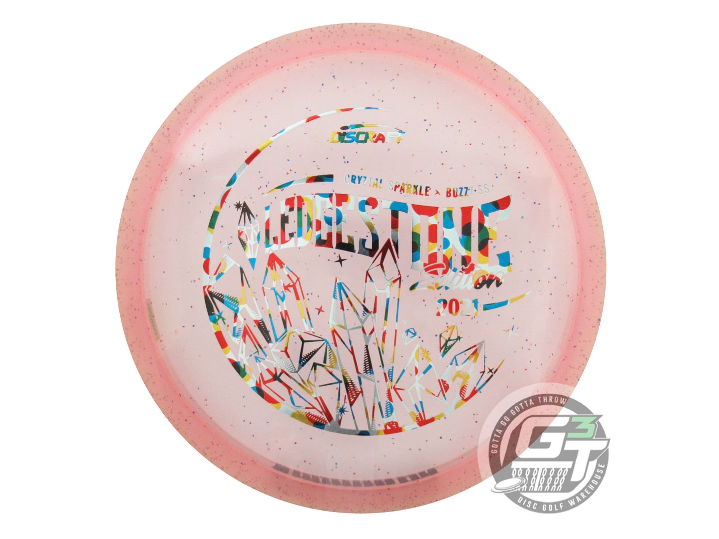USED Discraft [LEDGESTONE] CryZtal Sparkle Buzzz SS 180g Pink Midrange Golf Disc